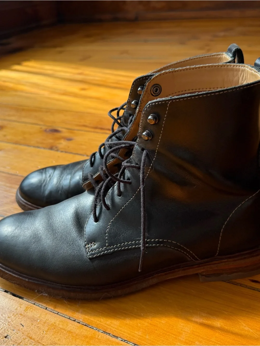 Clark’s Clarksdale rich black Leather Men’s Lace-Up Boots